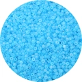 Matte sky blue seed beads for jewelry making with premium frosted finish texture - Lake Blue