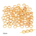 Cuentas de anillo doradas 12mm para bricolaje de collares pulseras y joyería - Círculo Hueco / 50 Piezas / Dorado