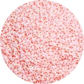 Cuentas de vidrio rosa melocotón nacarado con acabado irisado para joyería artesanal - 3mm / Paquete de 20g (Aprox. 660 Pcs) / Rojo Anaranjado