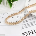 Strand of 8mm champagne faceted crystal glass rondelle beads for DIY jewelry making - 8mm 1 Strand/Pack (Approx. 65 Beads/Strand) / Gold Champagne AB