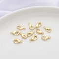 Chiusure a moschettone a cuore in oro 14k per bracciali e collane fatti a mano - 10mm Foro 1mm 1pz / Riempito Oro 14K