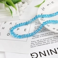 Sky blue 8mm faceted crystal glass wheel beads for DIY jewelry bracelet making - 8mm 1 Strand/Pack (Approx. 65 Beads/Strand) / Lake Blue AB