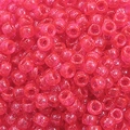 Vibrant hot pink glitter pony beads with large holes for DIY hair braiding jewelry - Glitter Style / Approx. 100 Pieces/Pack / Rose Red (39#)