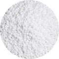 Cuentas de vidrio blanco iridiscente para collares y pulseras hechas a mano - 3mm / Paquete de 20g (Aprox. 660 Pcs) / Blanco