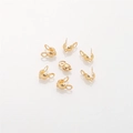 Polished 14K gold filled clamshell knot covers for DIY necklace and bracelet jewelry making - 10 Pieces Pack / 18K Gold Plated