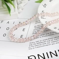 Strand of 8mm faceted champagne pink crystal glass rondelle beads for DIY jewelry making - 8mm 1 Strand/Pack (Approx. 65 Beads/Strand) / Water Pink AB