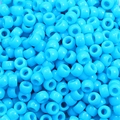Vibrant sky blue acrylic pony beads with large holes for DIY jewelry and hair braiding - Approx. 100 Pieces/Pack / Lake Blue (24#)