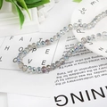 Strand of 8mm faceted crystal glass rondelle beads with AB rainbow coating for DIY jewelry - 8mm 1 Strand/Pack (Approx. 65 Beads/Strand) / Plated Rose Red Green