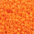 Polished bright orange acrylic pony beads with large holes for DIY jewelry making - Approx. 100 Pieces/Pack / Orange Yellow (18#)