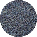Frosted rainbow glass seed beads in deep purple and metallic grey for DIY jewelry crafts - Mineral Blue