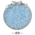 Détail macro de perles rondes translucides bleu clair pour bijoux DIY et artisanat - Env. 50 Pièces/Paquet (8mm) / Bleu Clair (#41)
