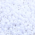 White acrylic barrel beads with large holes for DIY hair braids and jewelry making - Approx. 100 Pieces/Pack / White (30#)