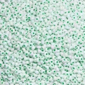 Cuentas de vidrio verde menta iridiscentes para creación de joyas DIY y artesanía - 2mm / Paquete de 20g (Aprox. 1300 Pcs) / Verde