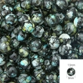 Blue and black marble acrylic 8mm round beads with 1.5mm large hole for DIY jewelry - 8MM (100 Pieces/Pack) / Black