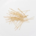 Alfileres de cabeza plana en oro de 14K para fabricación de joyas y accesorios de bricolaje - 0.7x20mm (50 Piezas/Paquete) / Lleno de Oro 18K