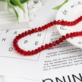 Faceted red crystal wheel beads for DIY jewelry making 8mm glass spacers - 8mm 1 Strand/Pack (Approx. 65 Beads/Strand) / Medium Red