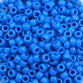 Polished bright blue acrylic pony beads for hair braiding and jewelry making - Approx. 100 Pieces/Pack / Royal Blue (34#)