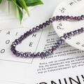 8mm faceted purple crystal rondelle beads for DIY jewelry making and bracelets - 8mm 1 Strand/Pack (Approx. 65 Beads/Strand) / Violet AB