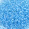 Light blue transparent acrylic barrel pony beads with glitter for hair braids and jewelry - Glitter Style / Approx. 100 Pieces/Pack / Blue (42#)