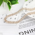Champagne 8mm faceted crystal glass rondelle beads for DIY jewelry making - 8mm 1 Strand/Pack (Approx. 65 Beads/Strand) / Silver Champagne