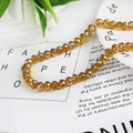 8mm amber yellow faceted glass crystal spacer beads for DIY jewelry making - 8mm 1 Strand/Pack (Approx. 65 Beads/Strand) / Golden Yellow AB