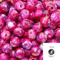 Pink purple 8mm acrylic beads with marble ink effect for DIY jewelry making - 8MM (100 Pieces/Pack) / Rose Red