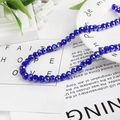 8mm faceted deep blue crystal glass beads for DIY jewelry and bracelet making - 8mm 1 Strand/Pack (Approx. 65 Beads/Strand) / Deep Blue AB
