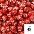 8mm red and white marble acrylic beads with 1.5mm large hole for DIY jewelry making - 8MM (100 Pieces/Pack) / Red