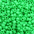 Bright green acrylic pony beads with large holes for DIY jewelry and hair braiding - Approx. 100 Pieces/Pack / Grass Green (25#)