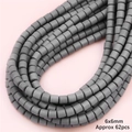 Perles grises en pâte polymère 6x6mm pour bracelets et colliers faits à la main - Gris