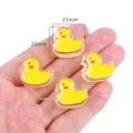 DIY yellow duck acrylic beads 21x20mm for handmade jewelry and phone chains - Duck / 4 Pieces/Pack
