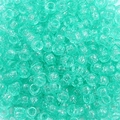 Teal acrylic pony beads with silver glitter and large holes for DIY hair braiding - Glitter Style / Approx. 100 Pieces/Pack / Light Green (41#)