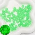 Luminous green translucent acrylic large hole beads with glow in the dark effect for DIY - Glow in the Dark / Approx. 100 Pieces/Pack / Green