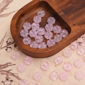 Translucent pink four-leaf clover flower loose beads for DIY jewelry and necklaces - 10x10mm (20 Pcs/Pack) / Pink