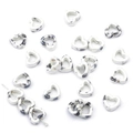 Ink splash marble pattern heart ceramic beads for DIY jewelry making and crafting - Heart / Set of 4 / White + Gray