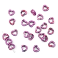 Hollow heart-shaped ceramic beads with purple and pink marble ink pattern for DIY jewelry - Heart / Set of 4 / Purple Series