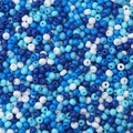 Mix van kleine blauwe en witte kralen voor DIY-sieraden met gladde ronde glaskralen - Blauwe Serie