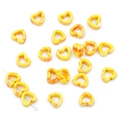 Yellow marble patterned heart ceramic beads for DIY jewelry making and crafting - Heart / Set of 4 / Yellow Series