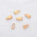 Set of six polished gold pinch bails with vertical grooves for DIY jewelry pendants - 3x7mm (100 Pieces/Pack) / KC Gold