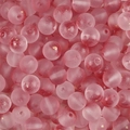 Roze matglazen kralen met goudfolie voor DIY handgemaakte sieraden maken set - 8mm (50 stks/Verpakking) / Rood