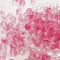 Perle in vetro a bolle da 8mm sfumate rosa e trasparenti per creazione di gioielli - 2# (Rosa Gelatina)
