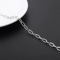 Poliertes 304 Edelstahl Gliederkette oval für DIY-Schmuckherstellung und Schlüsselanhänger - Vierkantdrahtkette (Breite ~5mm, 1m/Pack)