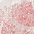 Pink and clear round glass beads with gold foil for DIY jewelry making supplies - 8mm Diameter (50 Pieces/Pack) / 8# (Pink Gold Foil)