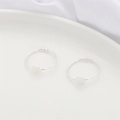 Basi per anelli regolabili in argento con piastra rotonda per gioielli fai da te - Anello Regolabile con Vassoio Piatto 6mm (Colore Argento)