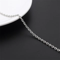 Polierte silberne 304 Edelstahl Gliederkette für DIY Schmuck und Schlüsselanhänger - Polierte Winkelkette (Breite ~3mm, 1m/Pack)