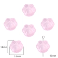 Rosa Bärenpfoten-Perlen mit Farbverlauf für DIY-Schmuck 14mm 20 Stück Packung - 20er Set / Gelee Rosa Bärentatze