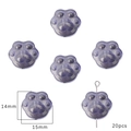 Lila Glitzer Bärenpfote Glasperlen für DIY Schmuckherstellung 20er Set 15mm - 20er Set / Goldfolie Schwarz Tinte Blau Bärentatze