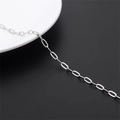 Poliertes 304 Edelstahl-Büroklammer-Kettenglied für Schmuck und DIY-Schlüsselanhänger - Flache Rechteckkette (Breite ~3.2mm, 1m/Pack)
