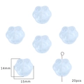 20 Stk. hellblaue Glasperlen in Bärentatzenform, 14mm für DIY Schmuckherstellung - 20er Set / Hellblau Bärentatze