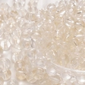 Perle di vetro trasparenti con finitura lucida e fori preforati per gioielli fai da te - 13# (Oro Chiaro ad Alta Trasparenza)
